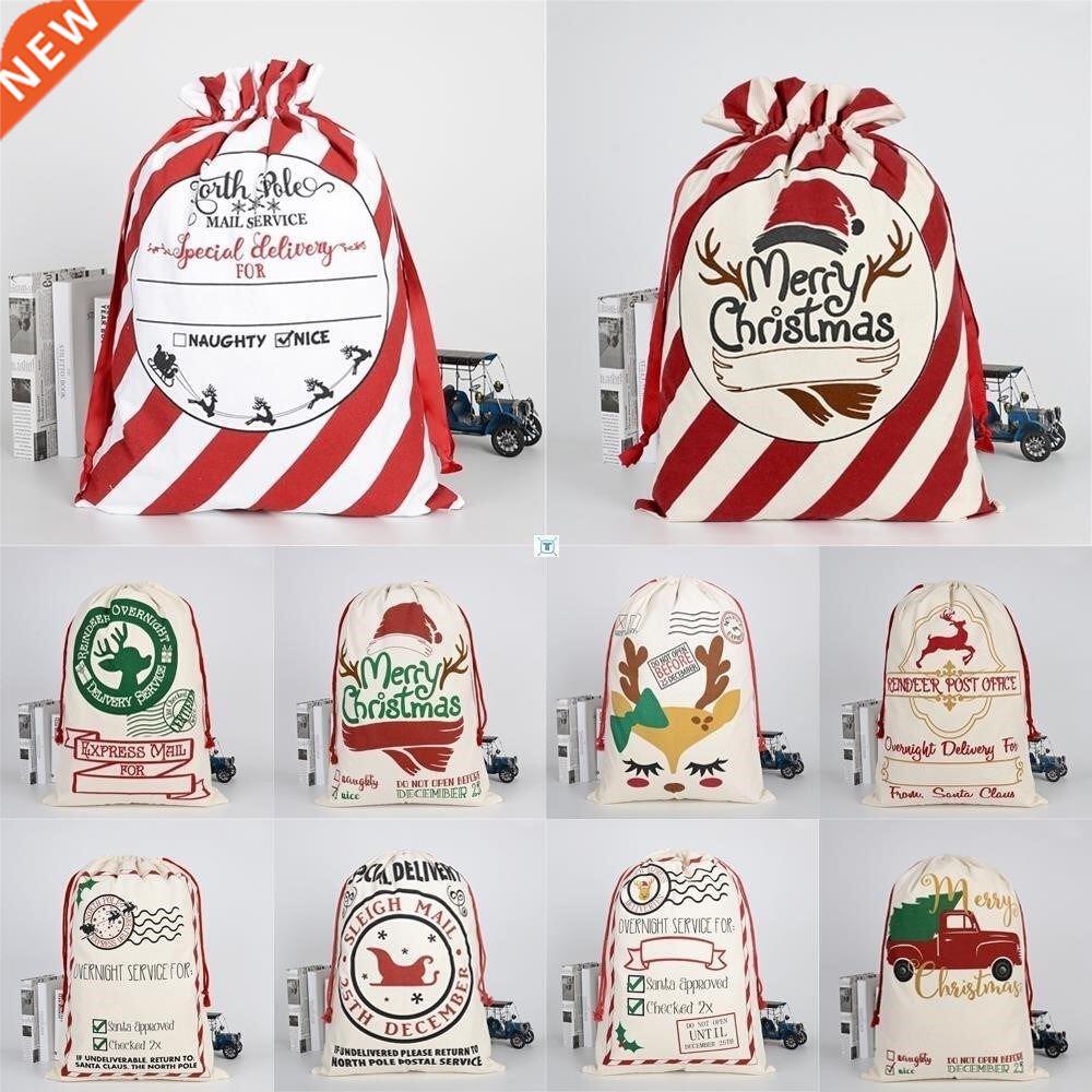 Christmas Gift Bag Sack Drawstring Santa New Arrival Claus