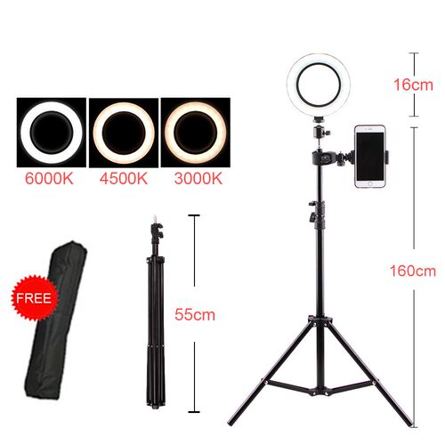 SB LED Floor Lamp Phone Dimmable lampara 16CM 26CM Ring Ligh
