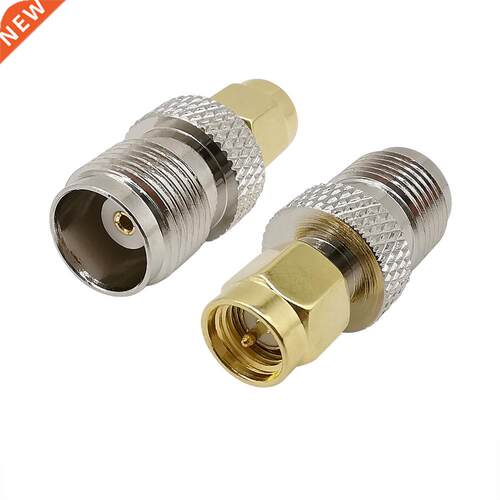 2Pcs TNC Female Jack to SMA Male Plug RF Coaxial Coax Adapte