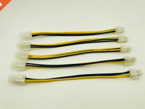 5PCS 20cm 4 Pin Male to 4 Pin Female PC CPU Power 4pin Power