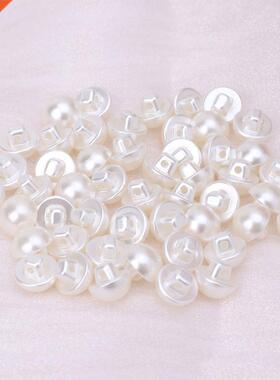 50Pcs Faux Pearl Buttons Fit Sewing Scrapbook Backhole Sewin