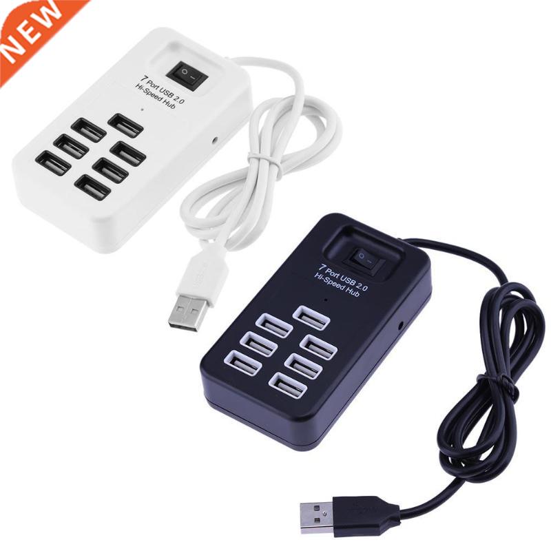 USB HUB 7 Port USB 2.0 Splitter with Micro USB Charging Inte