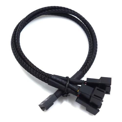CPU Fan Cable Nylon Net One Drag Three Computer Fan Adapter