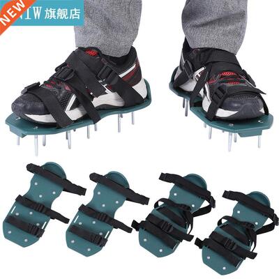 1 Pair Grass Spiked Gardening Walking Lawn Aerator Sandals S