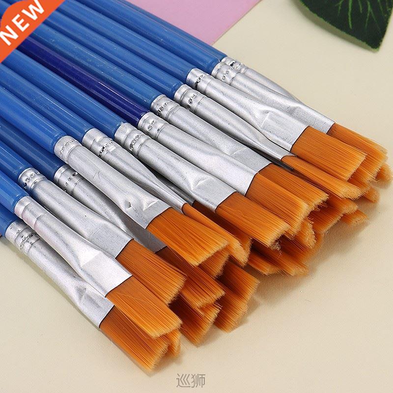32pcs/set Paint Brushes Flat Brushes Nylon Hair Painting Bru