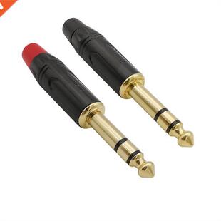 2Pcs 6.35mm Stereo Jack Plug Wire Connectors 6.35 1/4&qu