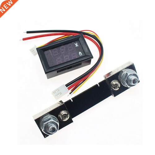 0-100V/50A Red Blue Voltmeter Ammeter 2n1 DC Volt Amp Meter
