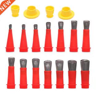 18Pcs Stainless Steel Caulk Nozzle Applicator Caulking Finis