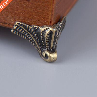 4PCS Antique Corner Protector Bronze Jewelry Chest Box Woode