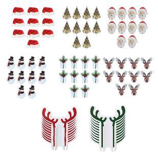 10pcs Christmas Wine Glass Card Xmas Little Red Riding Hood