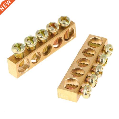 10pcs 5-Hole Distribution Wire Screw Terminal Ground Neutral