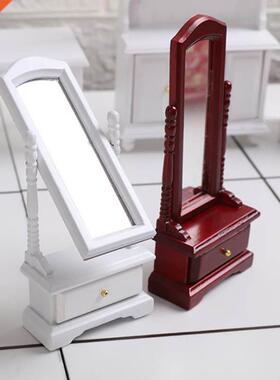 Mini Doll House Full-Length Dressing Mirror Model With Drawe