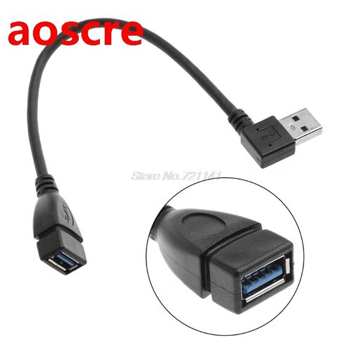 USB 3.0 Type A Left/Right Angle 90 Degree Male To Straight F