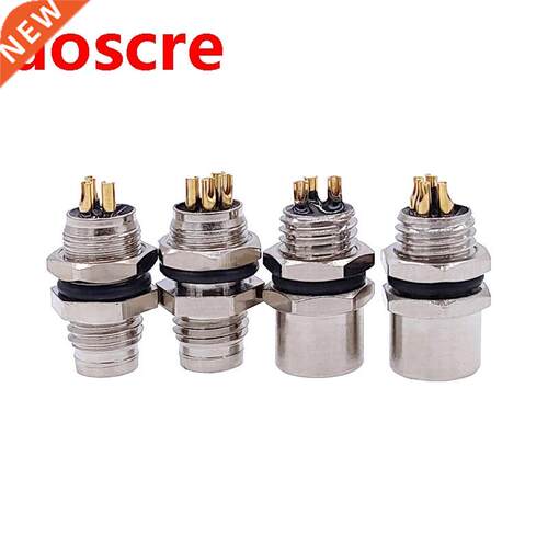 M8 Sensor Connector panel back mount Waterproof Flange Socke