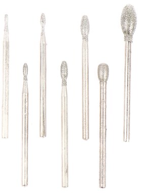 7PCS Diamond Grinding Head Burrs Bits 2.35mm Shank Jade Ston