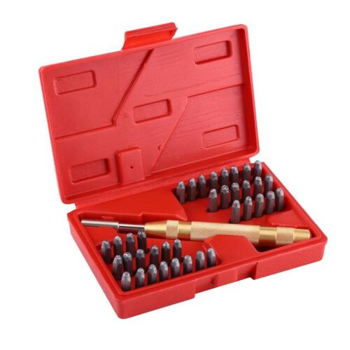 38pc Automatic Letter Number Stamping Metal Punch Stamp Tool