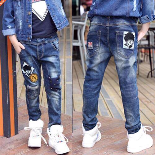IENENS Kids Boys Jeans Spring Clothes Children Denim Clothin