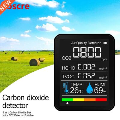 5 in 1 CO2 Meter Digital Temperature Humidity Sensor Tester