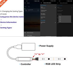 LED Strp Lght Controller RGB APP Smart Bluetooth-compatbl