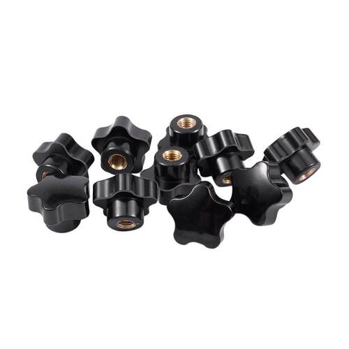 10pcs M8 Thread 30mm St Shaped Head Clamping Nuts Knob Gri