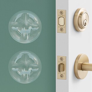 6pcs Transparent Door Stoppers Punch-free Anti-collision Sil