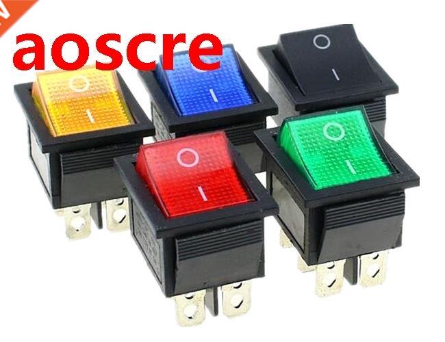 KCD4 Rocker Switch ON-OFF 2 Position 6Pin With Light Power S