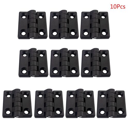10PCS Black Nylon Plastic Butt Hinge Drawer Jewellery Case H
