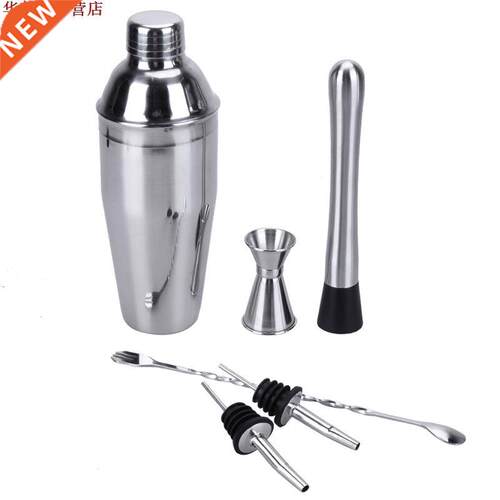 6 pièces 750ml acier inoxydable Cocktail Shaker barre