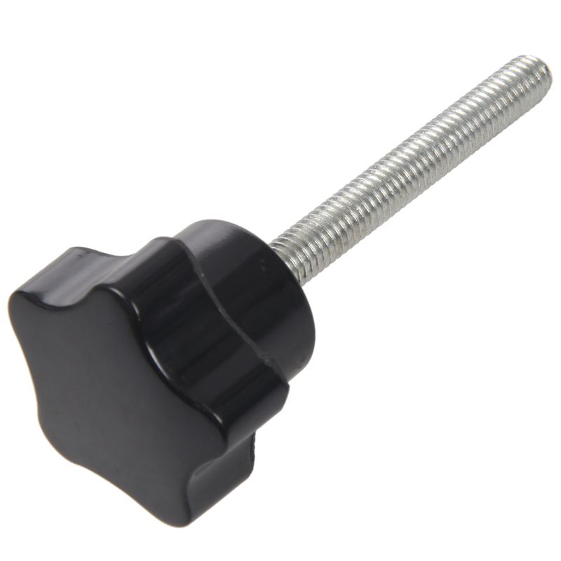 6 pcs M6 x 50 mm locking star-shaped plastic head male threa