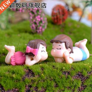 1set Mini Stool Couples Dolls Fairy Garden Miniatures Decor