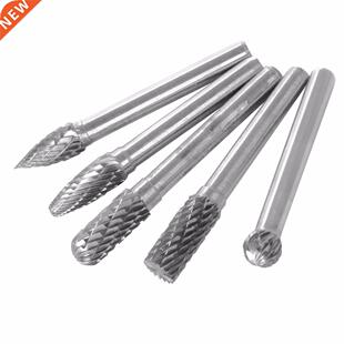 5pcs Tungsten Carbide Rotary Tools 6mm Shank Point Burr Die