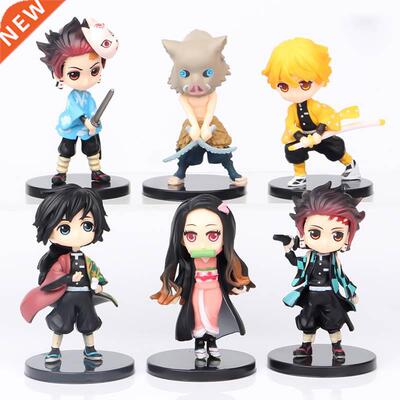 6pcs/set Anime Demon Slayer Figure Kimetsu No Yaiba Figure Q