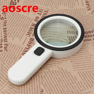35ED 30X LED Magnifying Glass Handheld Lighted Magnifier Dou