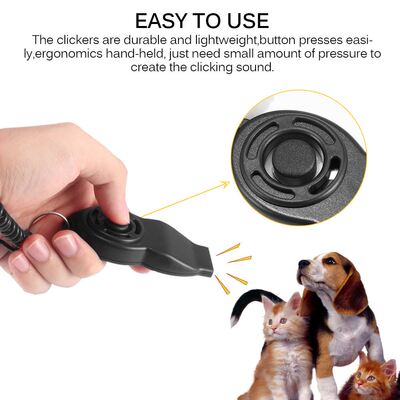 Dogs Training Clicker Universal Pet Trainer Key Chain Pets T