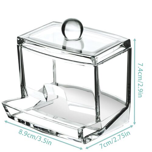 Storage Box Acrylic Cotton Swab Makeup Organizer Box Portabl