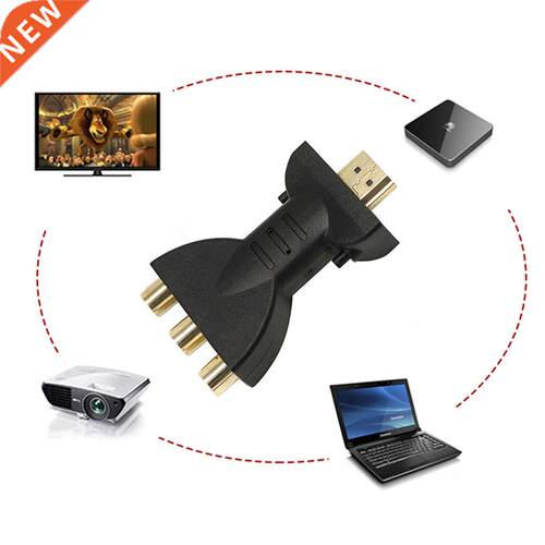 High Quality Audio Video Adapter HDMI To 3 RGB RCA Gold Plat