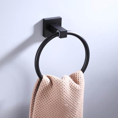 55CM Matte Black Double Towel Bars Bathroom Towel Hanger Spa