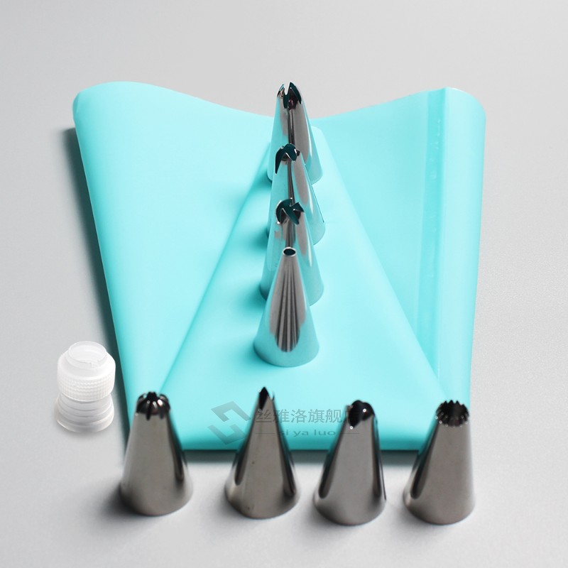 10 PCS/Set Silicone Pastry Bag Tips Kitchen  Icing Piping