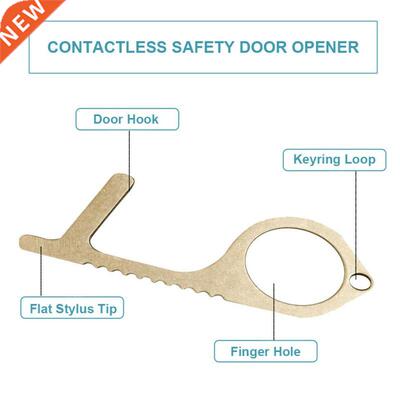 Contactless Safety Door Opener Brass Key Handle Clean Hygien