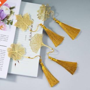 Retro Metal Bookmark with Tassels Unique Hollow-out Bookmark