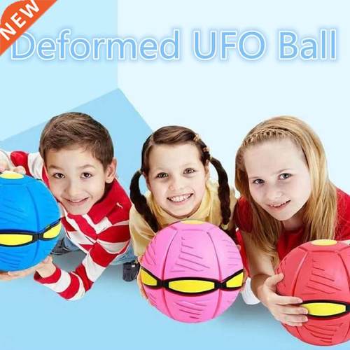 Flying UFO Flat Throw Disc Ball With LED Light Toy Kid Outdo