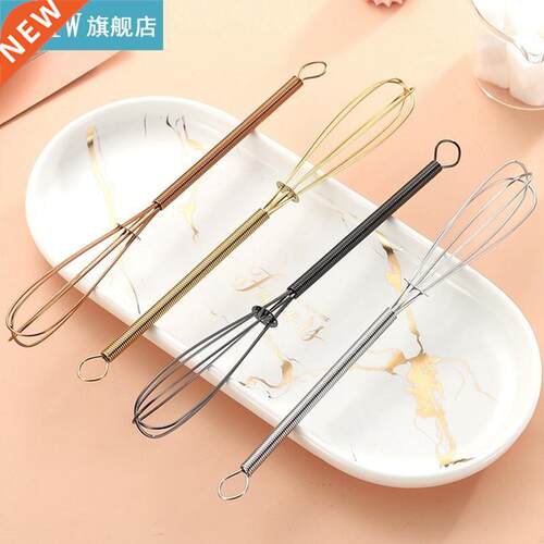 1pc Kitchen Egg Whisk Stinless Steel Mnul Mini Eg