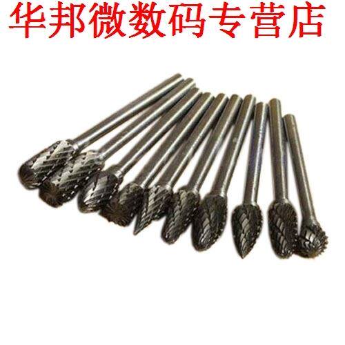 10pcs 1/8 CED 6mm Hardmetalen Frees Rotary Burr Set CNC Gra