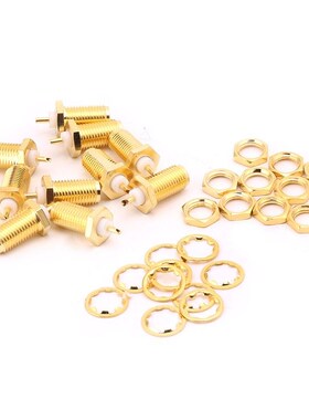 10Pcs/Set SMA-KY RF Connectors SMA Female Nut Bulkhead Handl