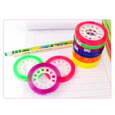 12 Pcs Transparent Expressions Tape Colorful Stationery for