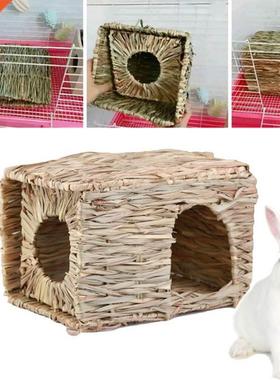 Foldable Woven Rabbit Cages Pets Hamster Guinea Pig Bunny Gr
