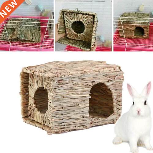 Foldable Woven Rabbit Cages Pets Hamster Guinea Pig Bunny Gr