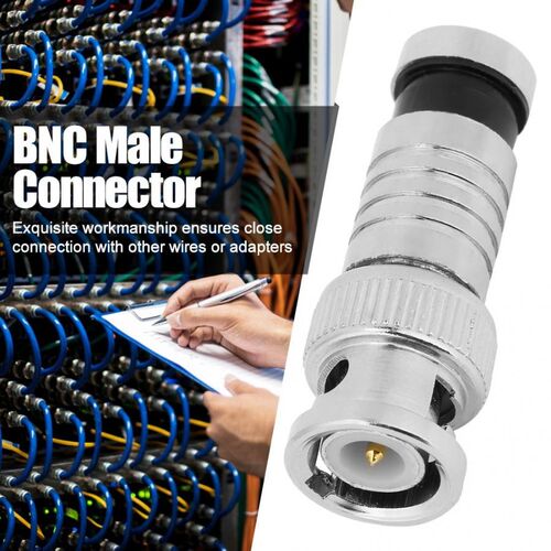10pcs BNC Compression Male Connector FR Coaxial Q9 Adapter
