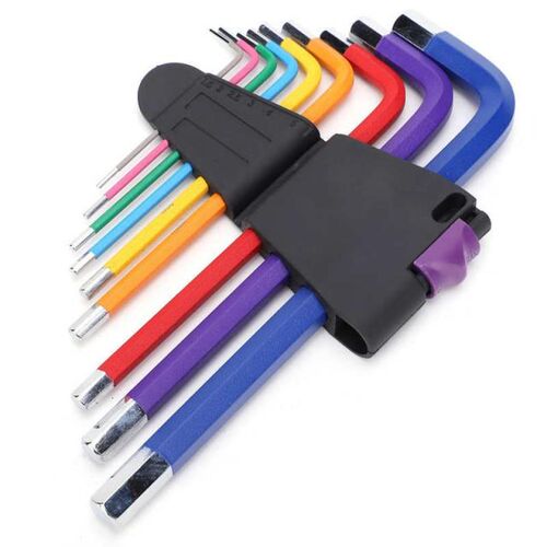 9PCS Flat-End Colorful Hex Socket Wrench Set Hex Key Tools S