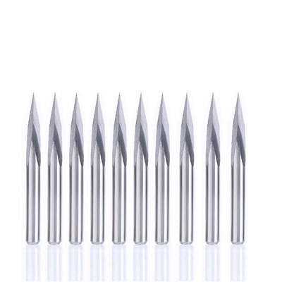 10Pcs 20 Degree Carbide Steel CNC Router Tool Pyramid Engrav
